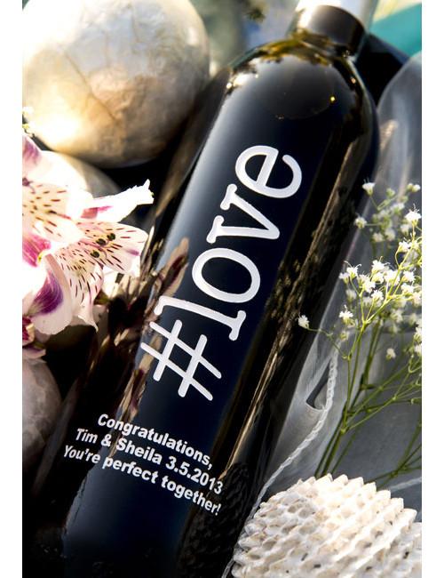 hashtag love Etched Wine