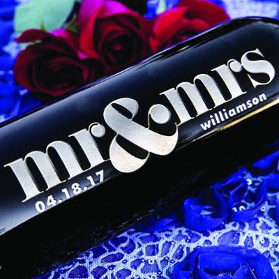 Bold Mr & Mrs Etched Wine
